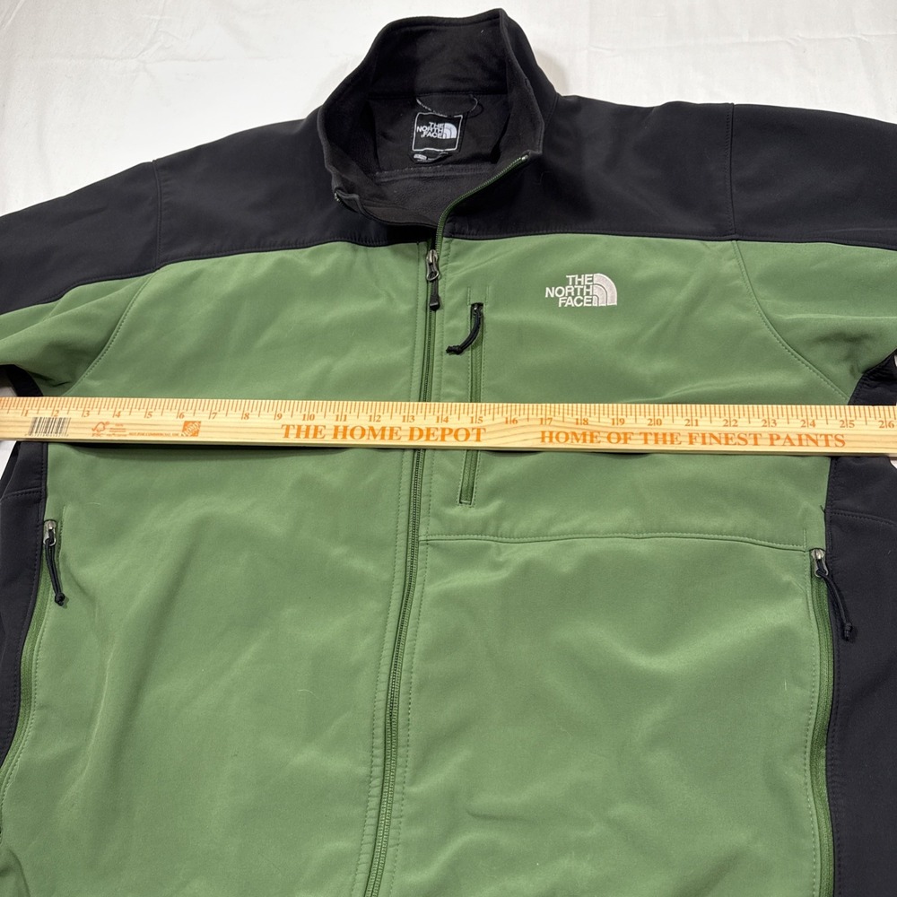 North Face Apex Bionic Mens 2XL Green BLK  Softshell Fleece Lined Outdoor ZIP - Picture 6 of 9